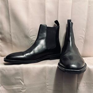 Men’s ZARA Black Leather Chelsea Ankle Boots Sz.42 ( US Sz.9 )